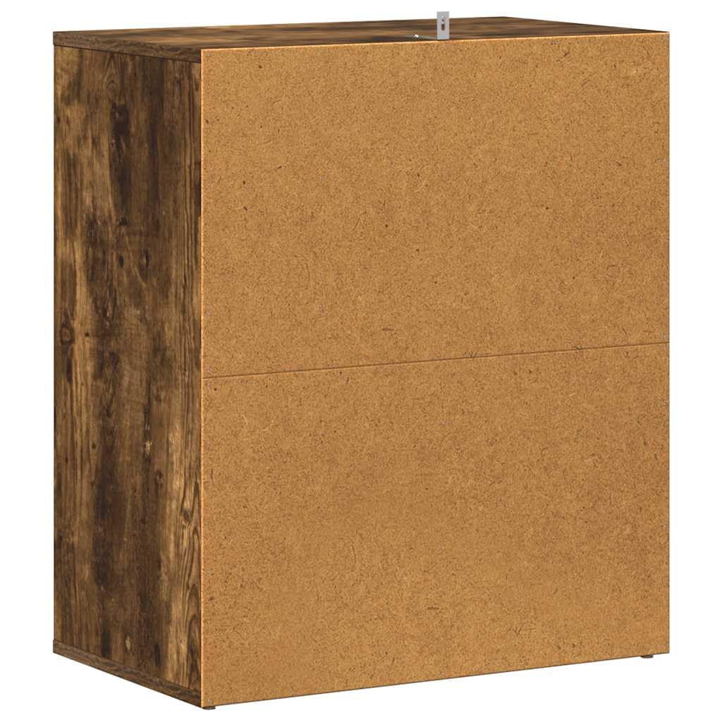 Schuhschrank Grau Sonoma aus Holzwerkstoff 60x35x70 cm mit viel Stauraum platzsparend für Flur Schlafzimmer Schuhregal Schuhablage Schuhständer Schuhgestell