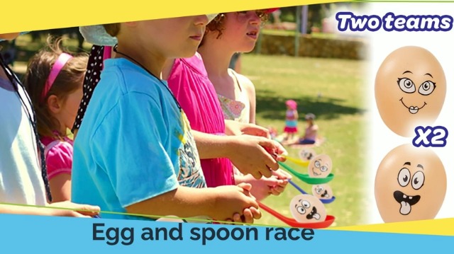8 pezzi Set da gioco di corsa con uova di Pasqua e cucchiai, gioco di