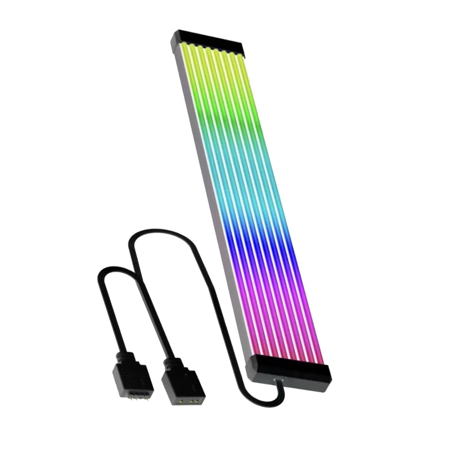 CALANDIS™ ARGB Motherboard Power Extension Cable Soft LED Light Strip Bar for Computer Black 8 Strips | Power Cables & Connectors | Computer Cables & Connectors
