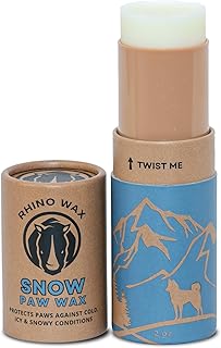 Rhino Wax - Dog Paw Snow Wax 2oz - Winter Balm for Dogs Feet - Protects Against Cold, Icy, Salt, Wintery Conditions - Mois...