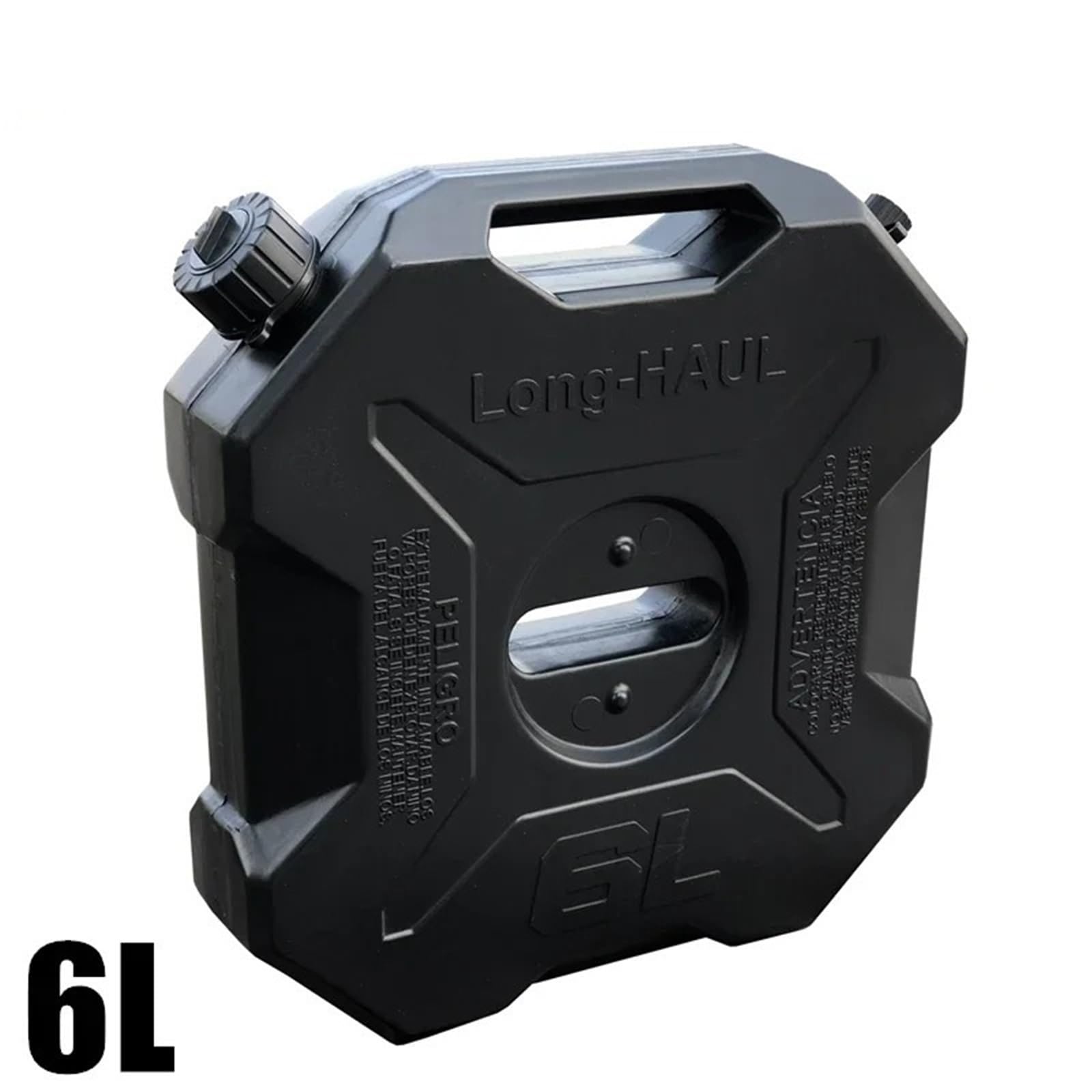 Bidón de Combustible 6L litros Negro Rojo Verde Lata Tambor Tanque de Combustible Bidón de Gasolina(6L Black No Lock)