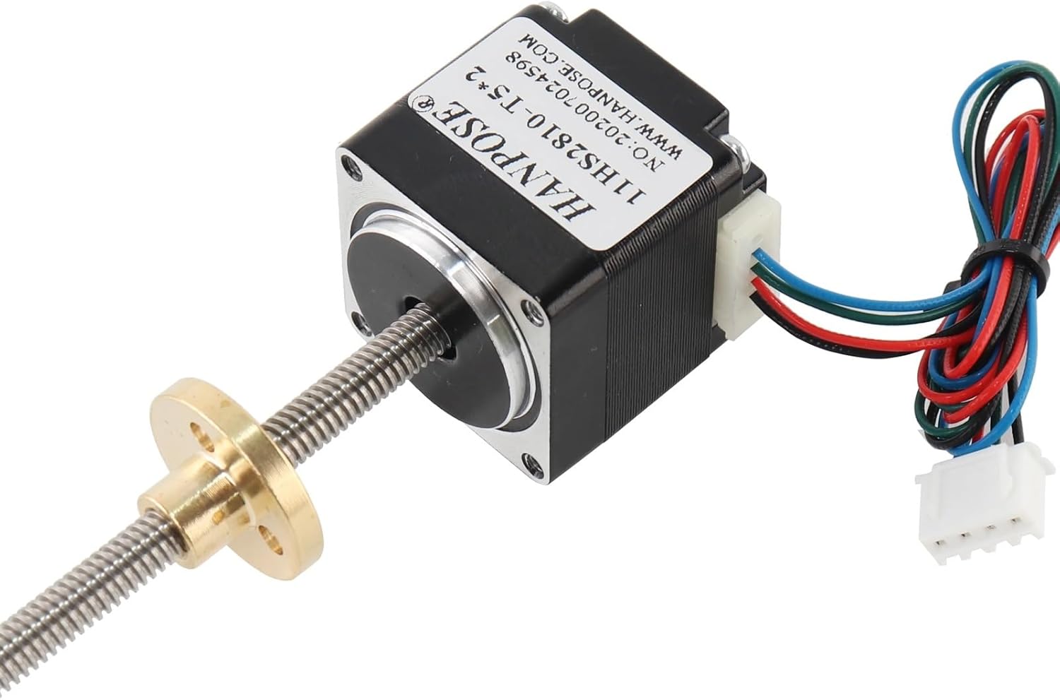 Nema11 Screw motor 11HS2810-T5*2 L50/100 /150mm Screw Rod Linear 28 Stepper Motor with Trapezoidal Lead for Drawing instrument(2810-T5X2-L50MM)