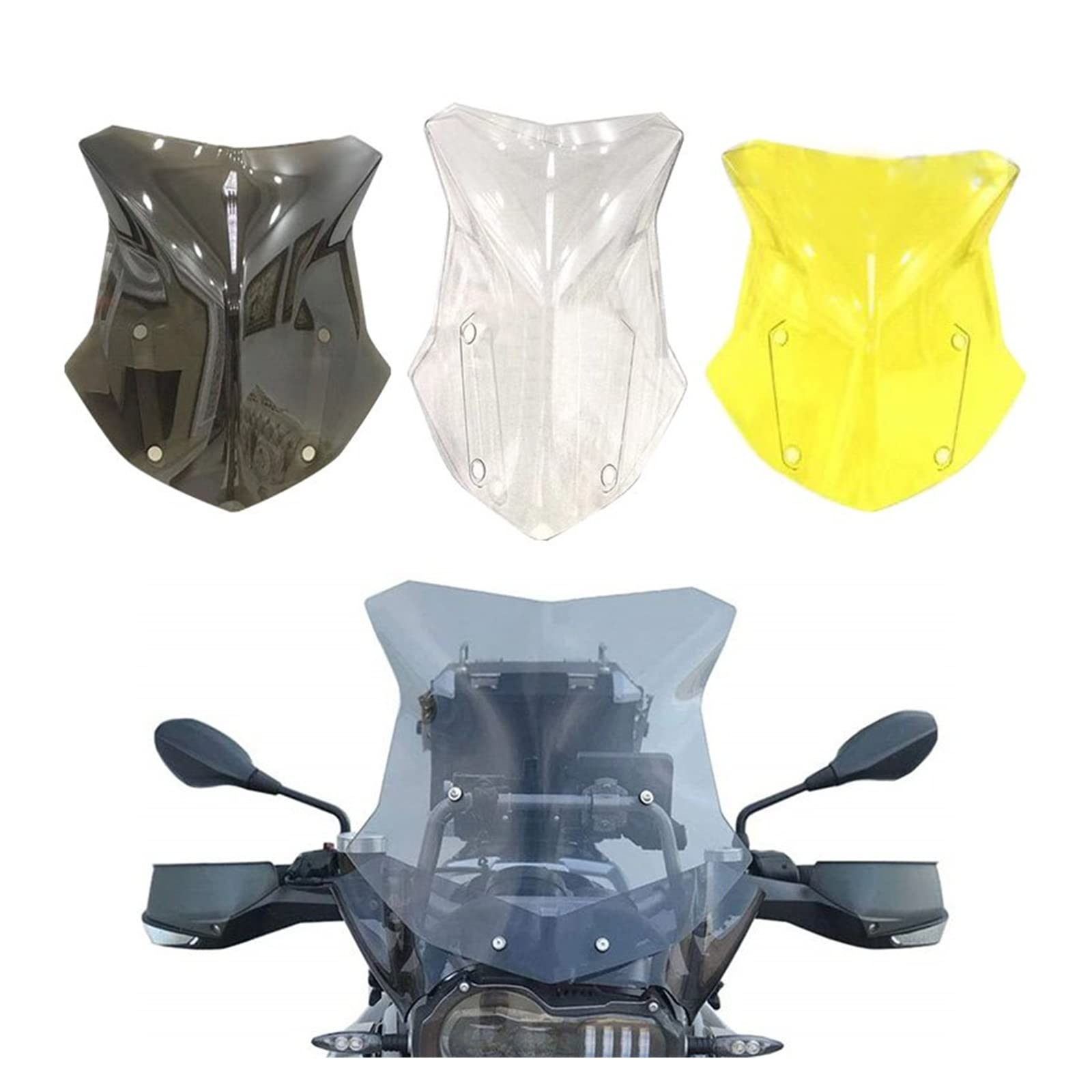 Déflecteurs BMW R 1200GS 1250GS Pare-Brise Protecteur d'écran pour LC pour GS 1200 1250 pour ADV pour L'Aventure (Couleur : Le Noir)