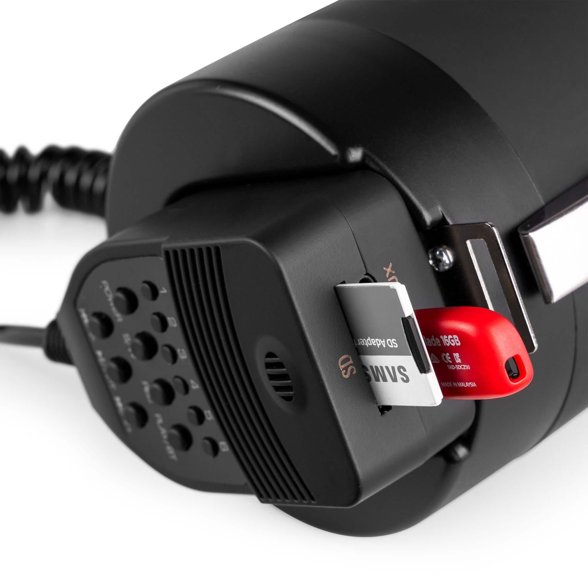 Vonyx MEG075 - Megáfono portátil Potente 75W con Bluetooth, USB, microSD, 2 baterías Recargables, megáfono pequeño con Sirena, micrófono con Cable, Ideal para Fiestas, Eventos y Despedidas de Soltera