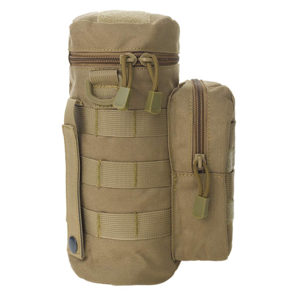 TOPTIE Molle Water Bottle Pouch, Tactical 32 Oz Drink Holder Carrier with Detachable Shoulder Strap-ACU