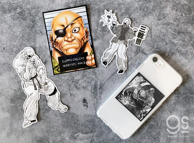 秋田書店 - 愚地独歩　キラシール Amazon | グラップラー刃牙 愚地独歩 ステッカーセット 4枚入