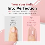 Modelones Consolider des ongles,Nude Neutral Rose Nail Natural Concealer Fondation Polonaise Air Dry Nail Croissance Polonais pour les ongles endommagés Imperfection Cadeaux de masque pour les femmes 15ml