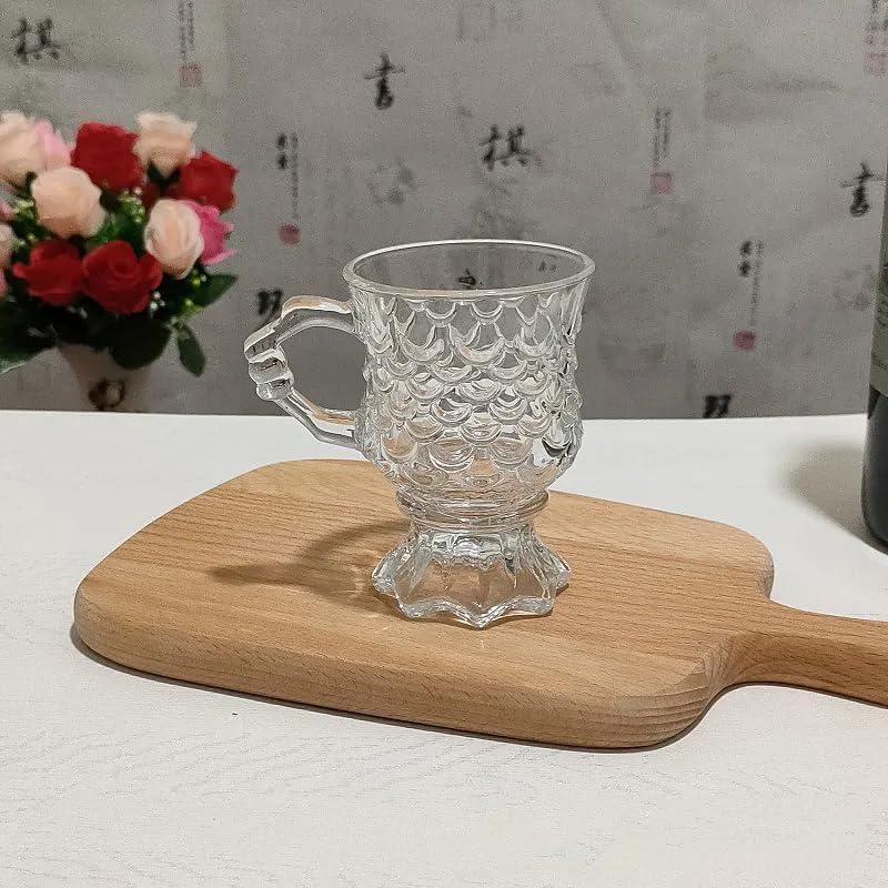 Image of MULTI ZONE 300 ML Crystal Clear Toughened Glass Tea Cup with Convenient Solid Handle Cups, Espresso Mug Set for Tea, Coffee, Hot /Cold Drinks (MZ-08)
