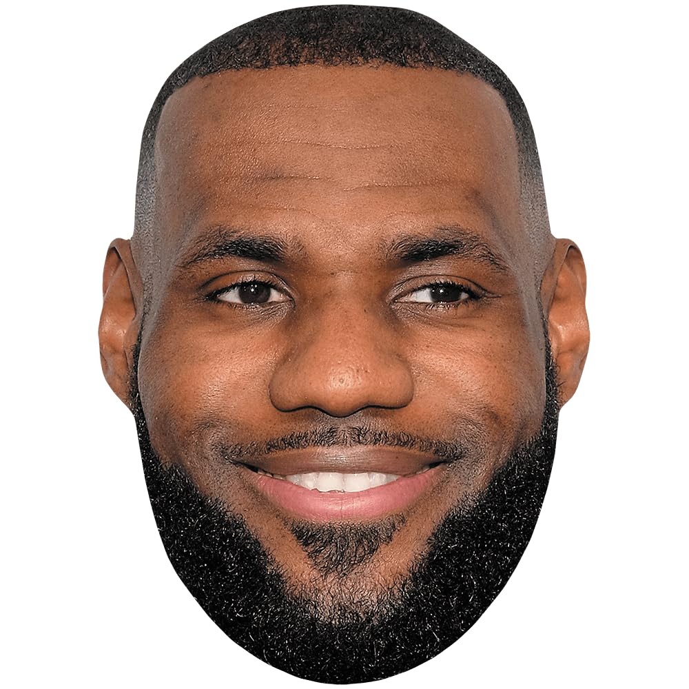 LeBron James (Smile) Celebrity Mask, Flat Card Face, Fancy Dress Mask