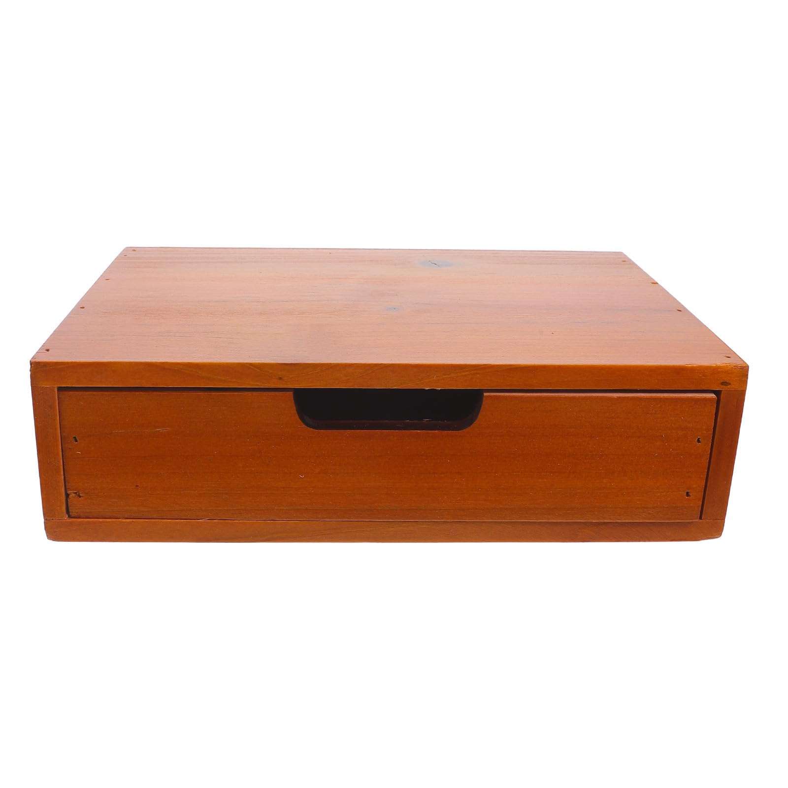 Organisateur de bureau en bois vintage boîte de rangement compacte pour tiroir maison