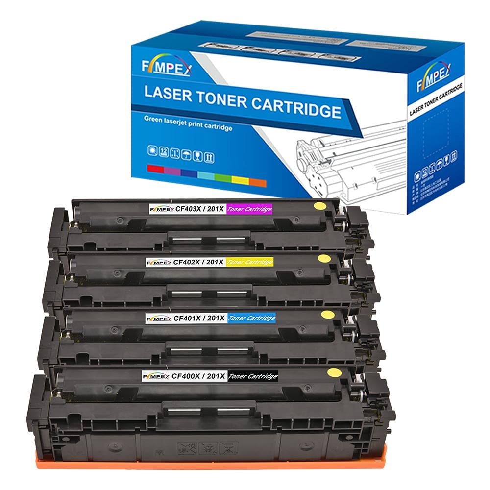Fimpex Compatible Toner Cartridge Replacement for HP Colour LaserJet Pro M252dw M252n MFP M274n MFP M277dw MFP M277n CF400X/1X/2X/3X (Black/Cyan/Yellow/Magenta, 4-Pack)