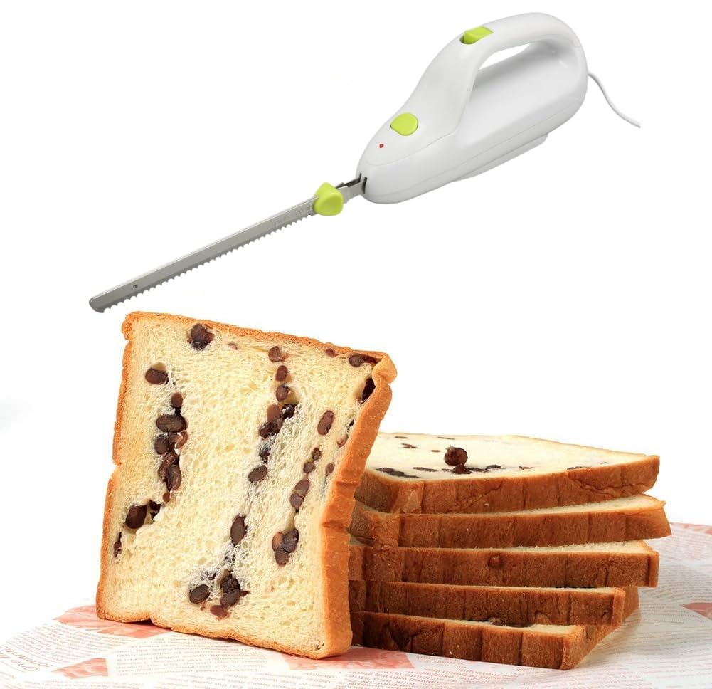 Qcwwy Elektrisches Tranchiermesser - Gezahntes Messer Für Fleisch, Brot & Gefrorenes