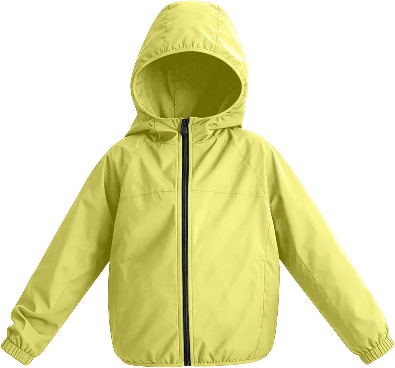 Teen Water-Resistant Softshell Jacket Boys Girls Windproof Hooded Jacket Outdoor Hiking Raincoat Zipper Windbreaker Outerwear