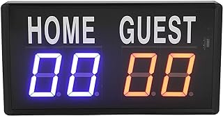 Marcador Electrónico Digital LED Portátil, Marcador de Puntaje de Brillo Ajustable de Puntaje Rápido, Marcador de Baloncesto con Control Remoto, para Béisbol, Fútbol, ​​​​Tenis (Enchufe de la UE)