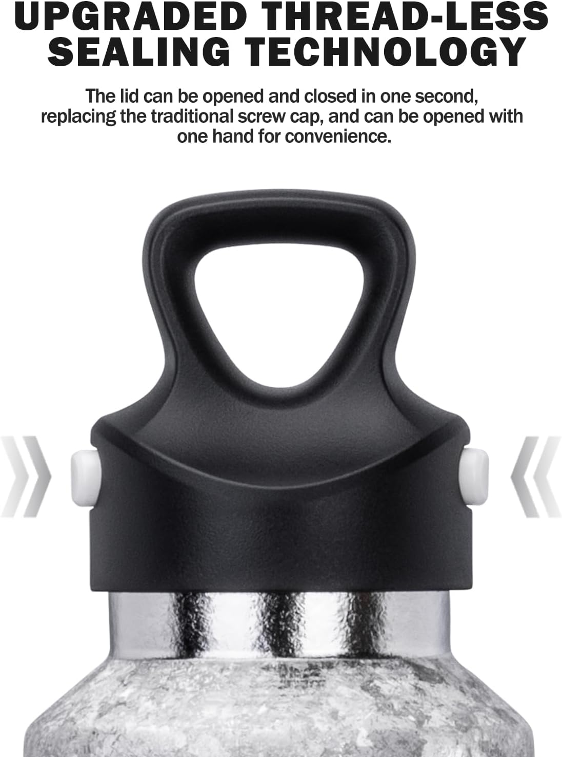 Boundless Voyage Titanium Vacuum Water Bottle Double-Walled Insulated Cup Lightweight and Leak-Proof Travel Outdoor Office School Sport Bottle (600ml silver) - Image 3