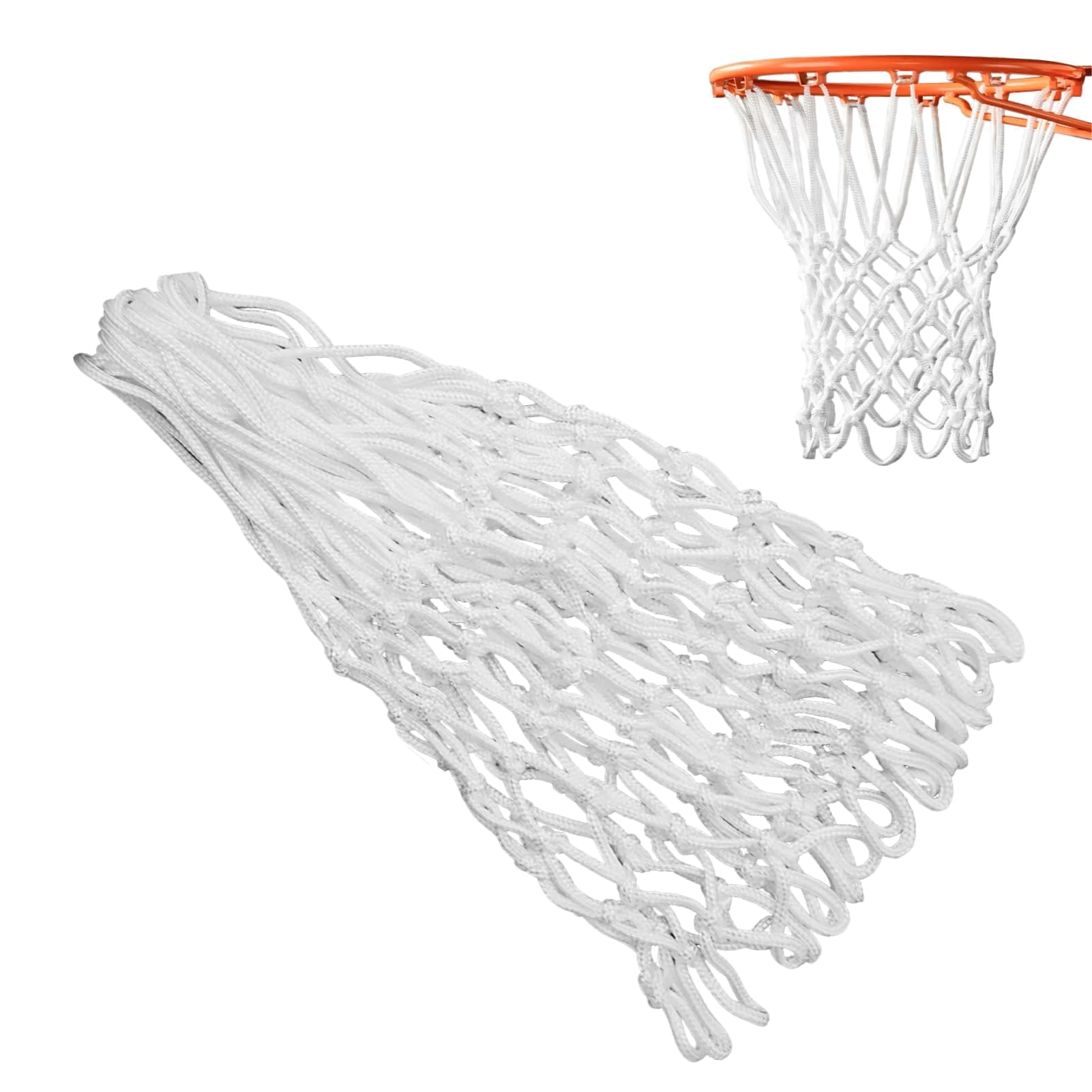 Filet de Basket-Ball de Rechange Résistant aux Intempéries, Compatible avec Paniers de Basket Standard, Usage Intérieur et Extérieur, 12 Boucles,hangings Filet de But de Basket