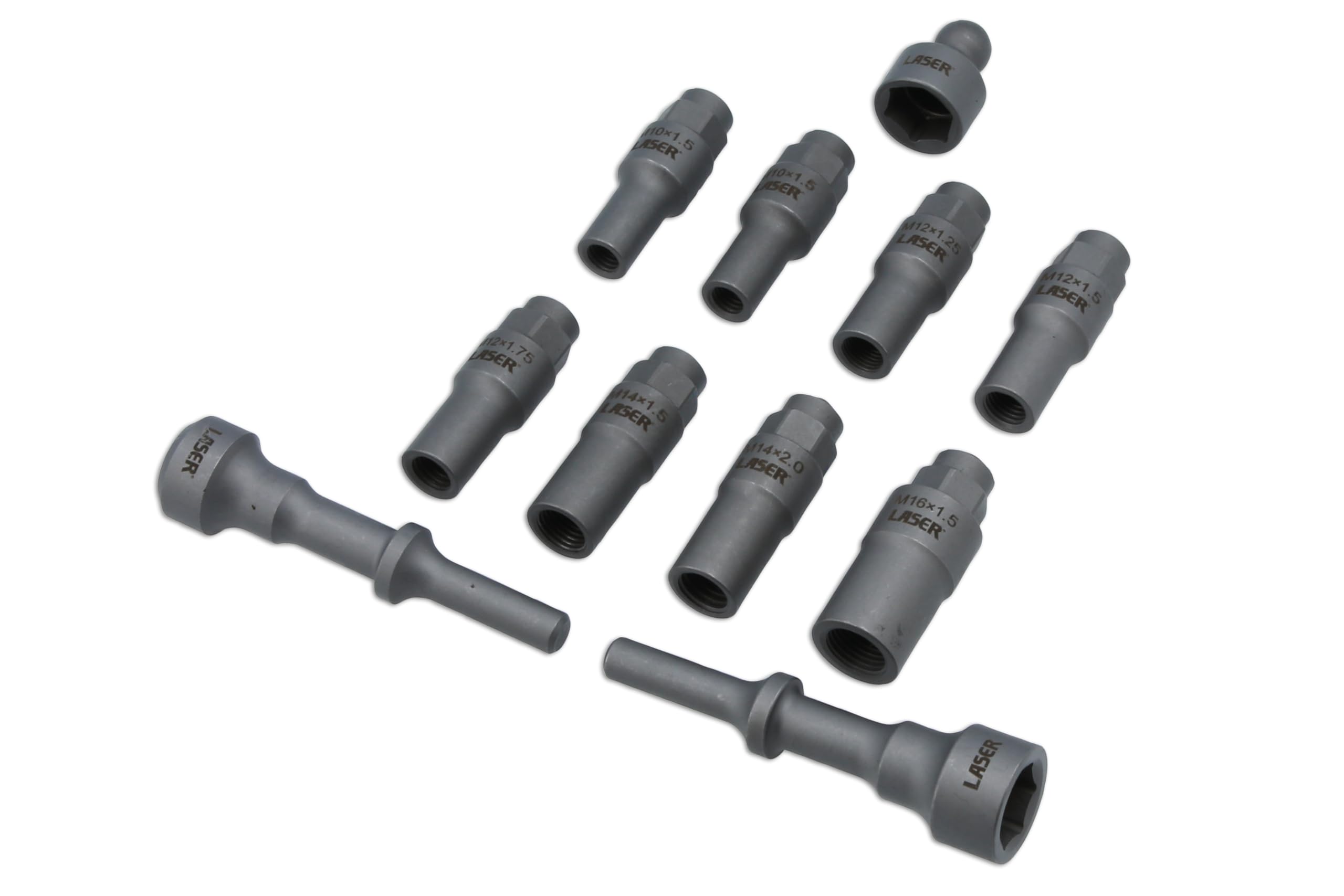 Extractor de rotulas Laser 9183 saca juntas rebeldes con kit neumatico de impacto 11pc 8