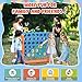 Nyeekoy Unihex 3.6FT Tall Oversized Jumbo 4-to-Score Giant Game Set for Kids Adult Family Party Fun,4 in A Row Connect Game for Yard Indoor Outdoor Backyard (Blue)