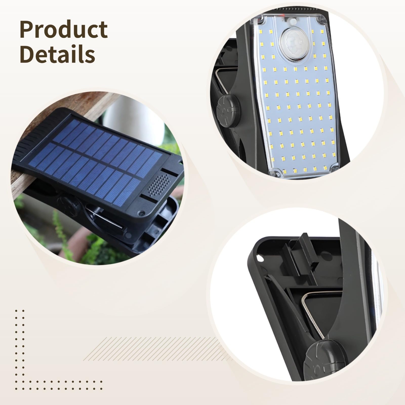 Bosreroy Outdoor Solar Motion Sensor Wall Lights, Waterproof Clip-On Deck Lights with Dual Charging Type-C, White & Warm Light, 2 Or 4 Pack