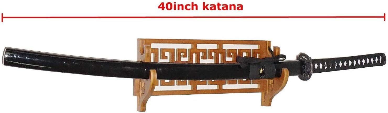 Sword Stand Katana Holder Samurai Sword Rack Wall Mount Wakizashi Tanto Genji Scabbard Bamboo Display Holder Hollow Pattern