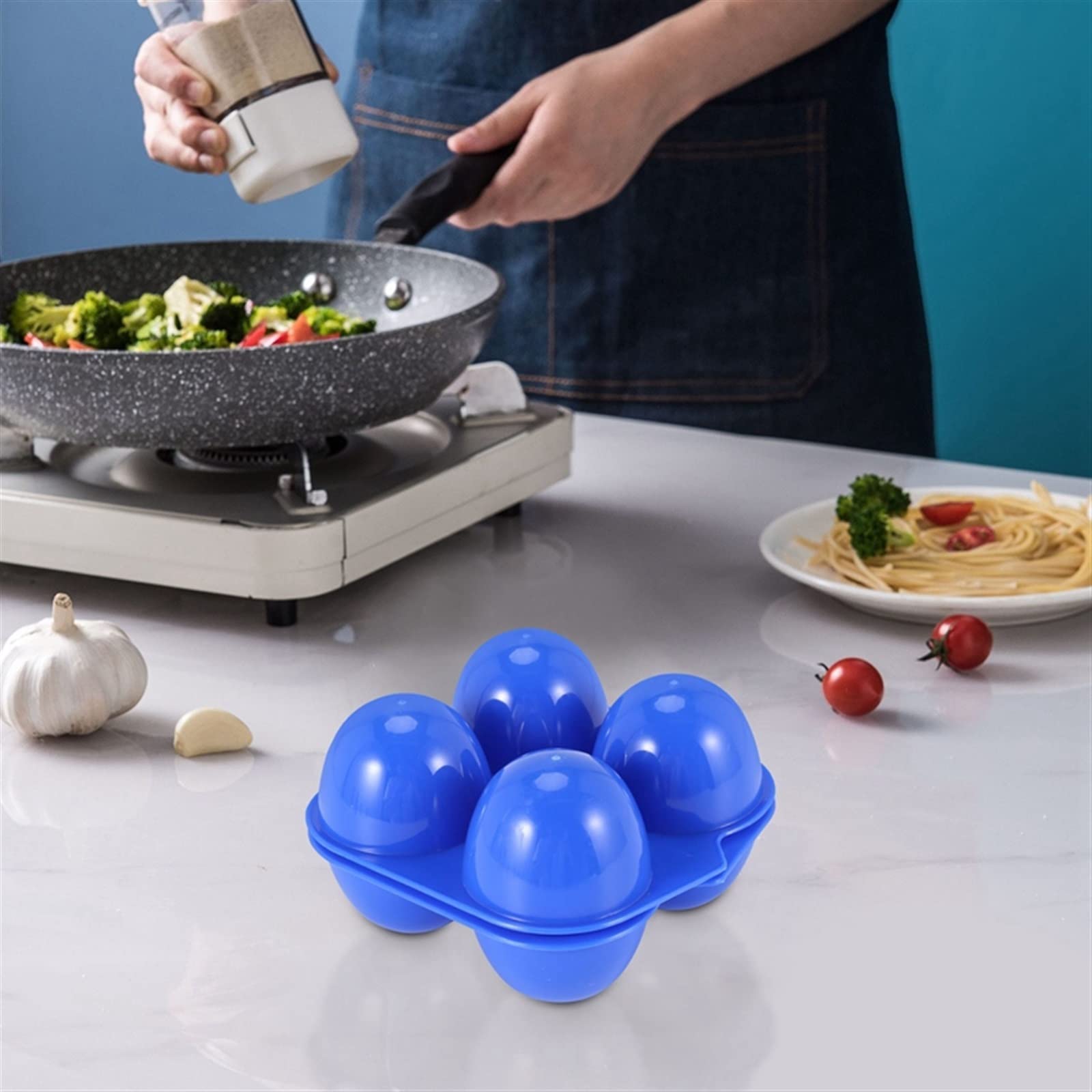 Cesta de Huevos Caja de Huevos para Acampar Caja de Huevos de plástico Caja de Almacenamiento de Huevos Caja de Huevos portátil 4 Caja de Huevos