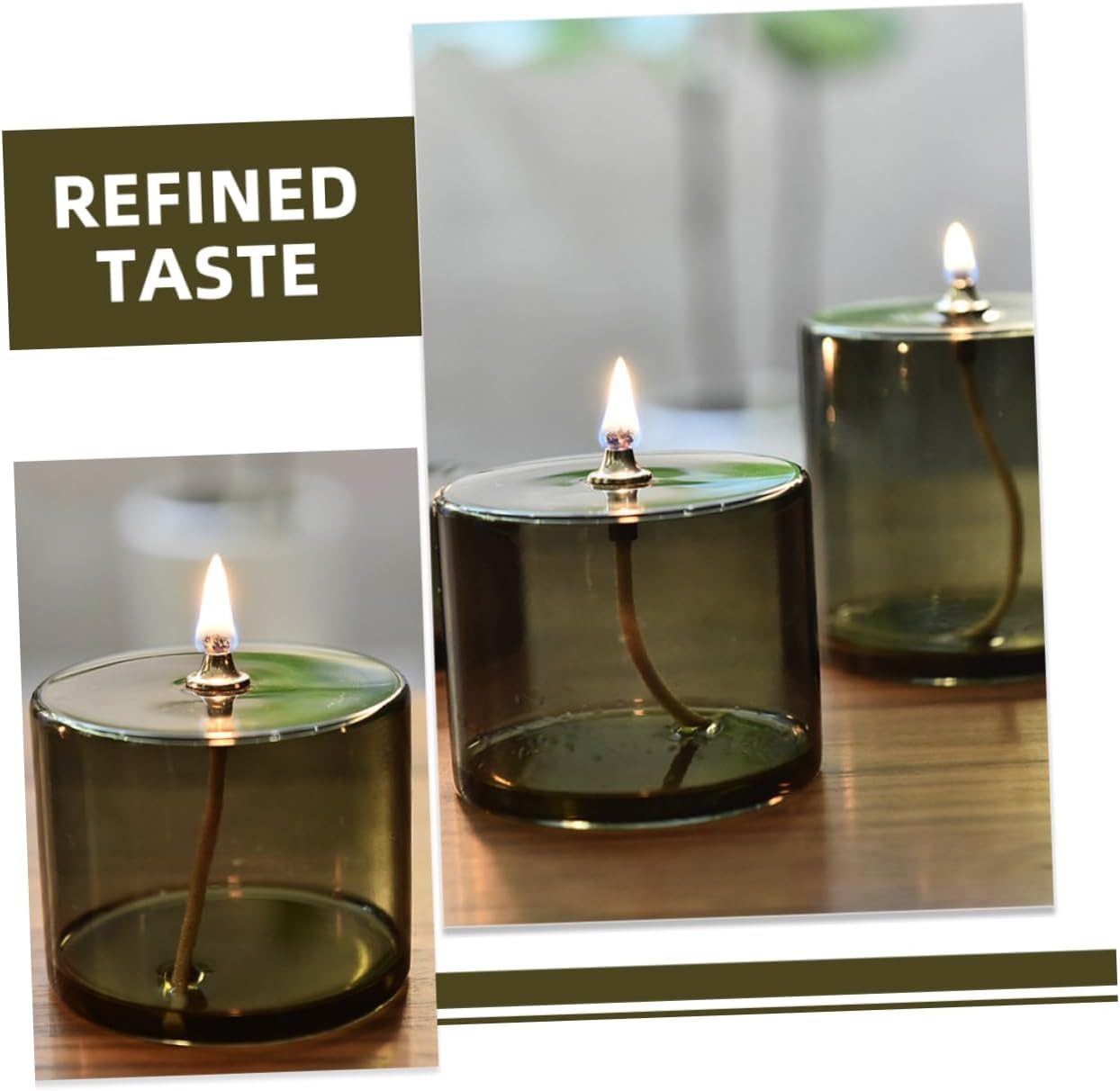 3pcs Vintage Glass Oil Lamp Set Creative Kerosene Lamp for Home Decor Decorative Desktop Lighting for Parties and Weddings Elegant Glass Candle Holder
