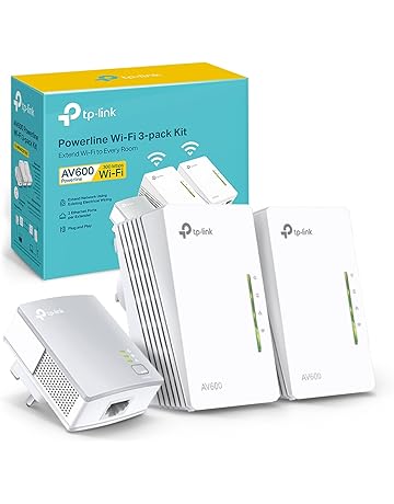 TP-Link TL-WPA4220 TKIT 2-Port Powerline Adapter Starter Kit, WiFi Extender Booster Trasfer Speeds up to 600Mbps, 2x Ethernet Ports, One-Touch Wi-Fi Configuration, Easy App Management
