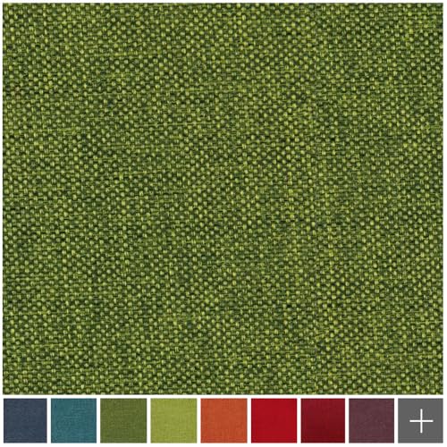 novely® OXFORD 330D - Outdoor-Stoff im Leinen-Look - Wasserabweisender Polyester-Möbelstoff - Mélange Polsterstoff - Pflegeleichte Meterware 1lfm | Farbe: 17 Grün