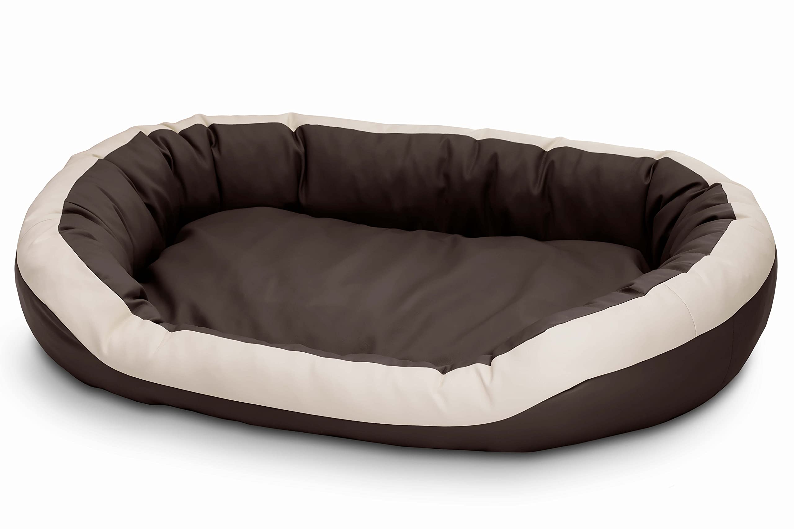 Cama para perros de cuero ecológico, suave para perros medianos y grandes, cama mullida para perros, sofá Luxus XL/XXL