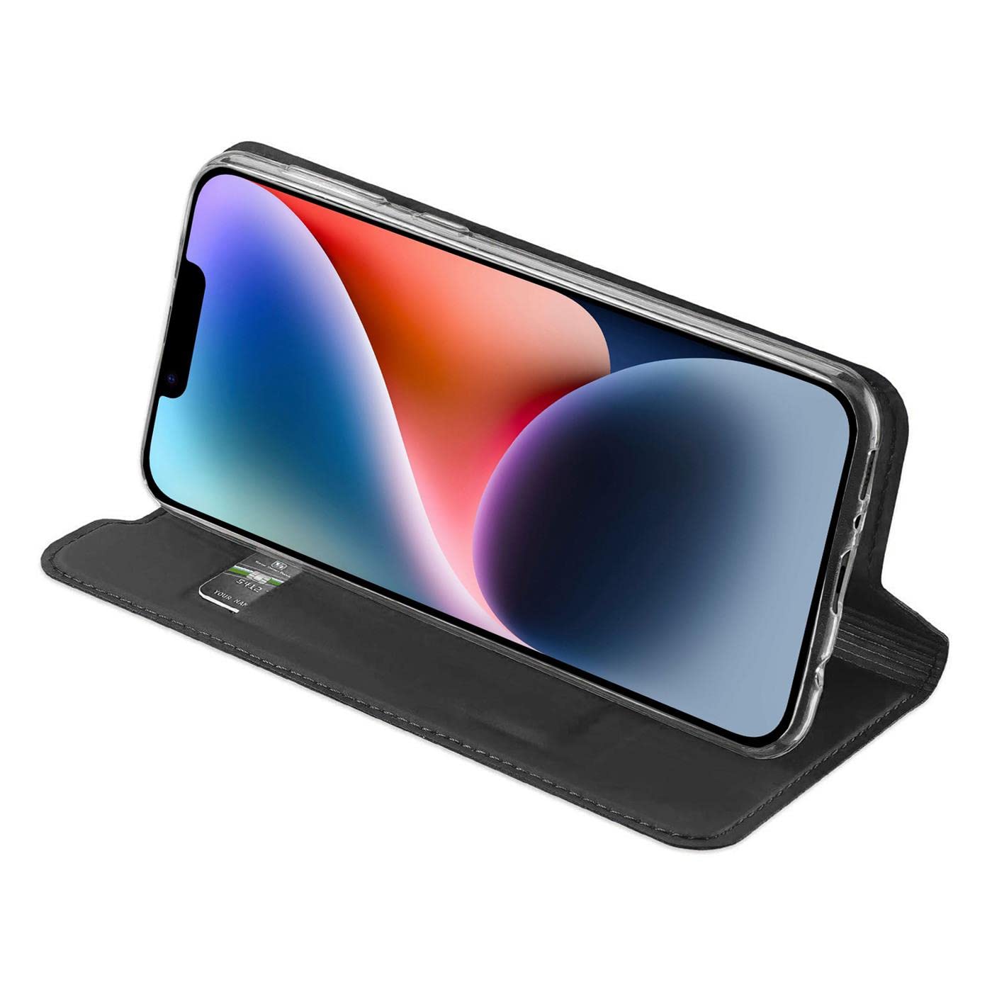 Verco Etui na telefon komórkowy iPhone 14, Premium pokrowiec z klapką do Apple iPhone 14 etui 6,1 cala [zintegrowany magnes] Book Case PU skóra etui, czarny