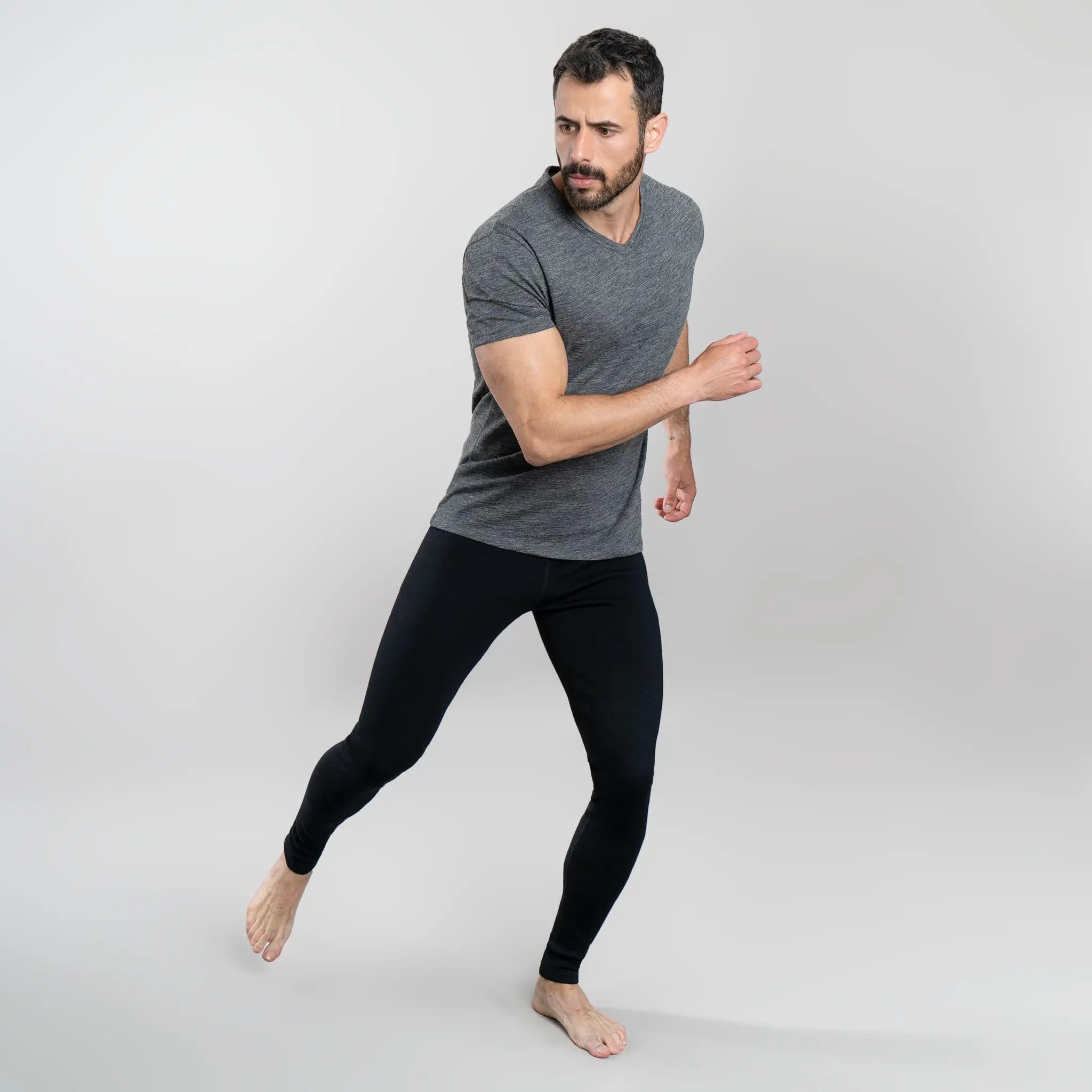 AoA 230 Royal Alpaca Leggings para hombre: ultra ligeros, suaves y cálidos pantalones ecológicos de senderismo, Azul marino, XX-Large