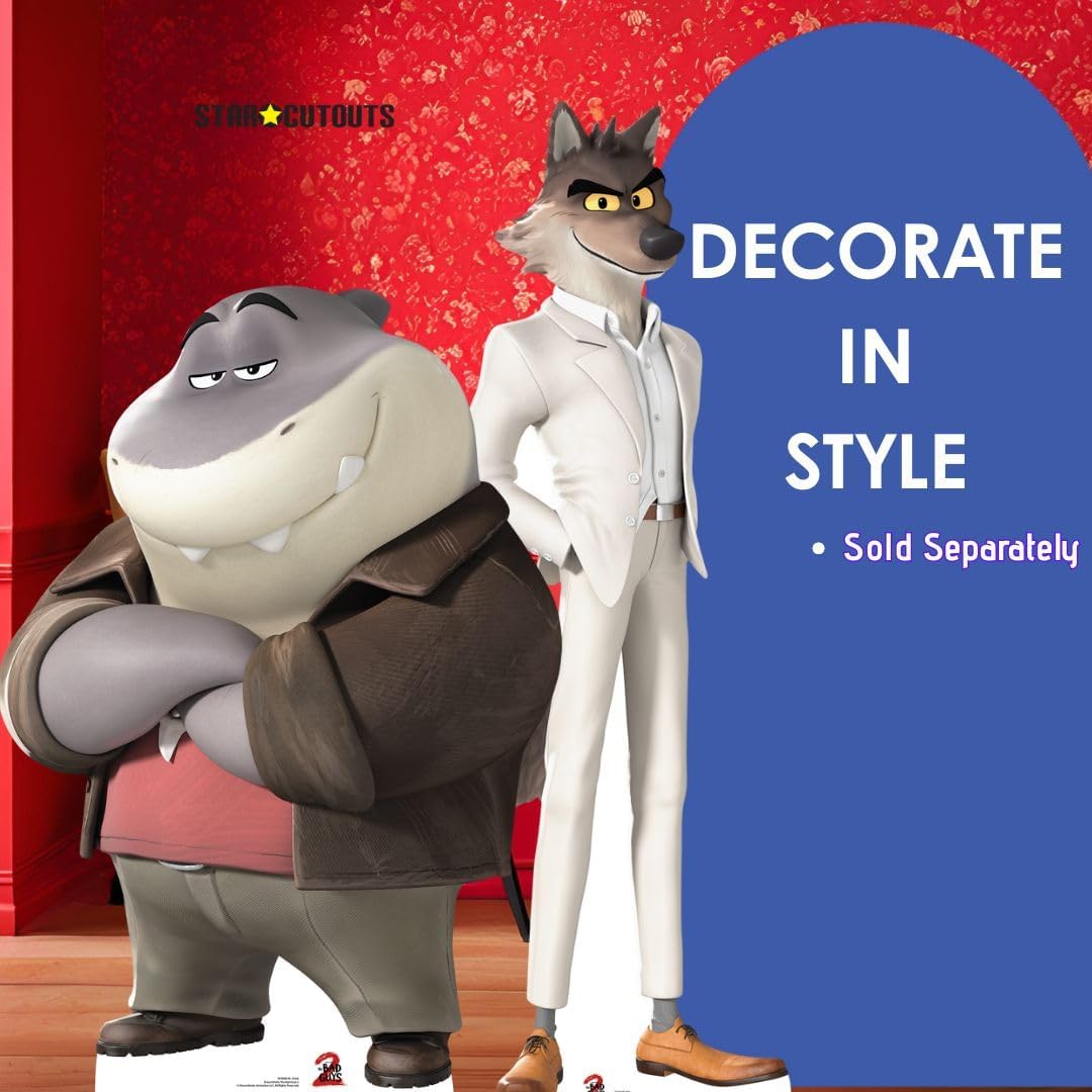 Star Cutouts SC4808 Mr Shark The Bad Guys 2 Cardboard Cut Out Height 136cm