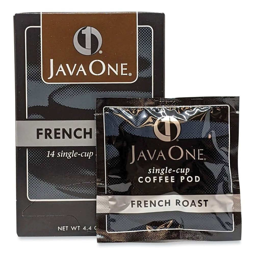Java One 30800 Coffee Pods, French Roast, Single Cup, 14/Box