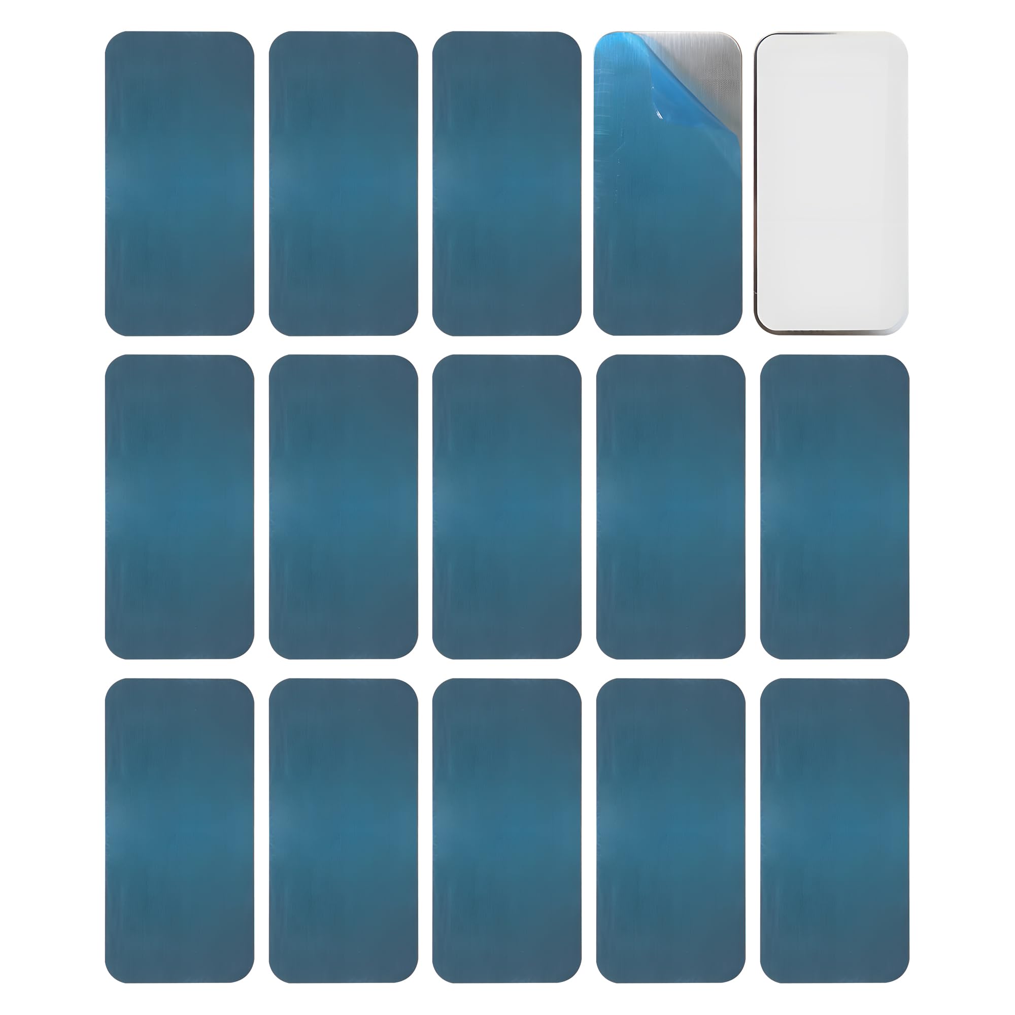15-Pack Under Cabinet Light Magnetic Strip,Replacement Magnetic Strips with Adhesive,Iron Sheet for Cabinet Lighting(Not Magnets)