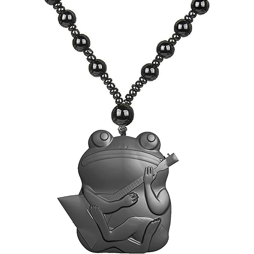 Frog Guitar Charm Pendant Necklace Handmade