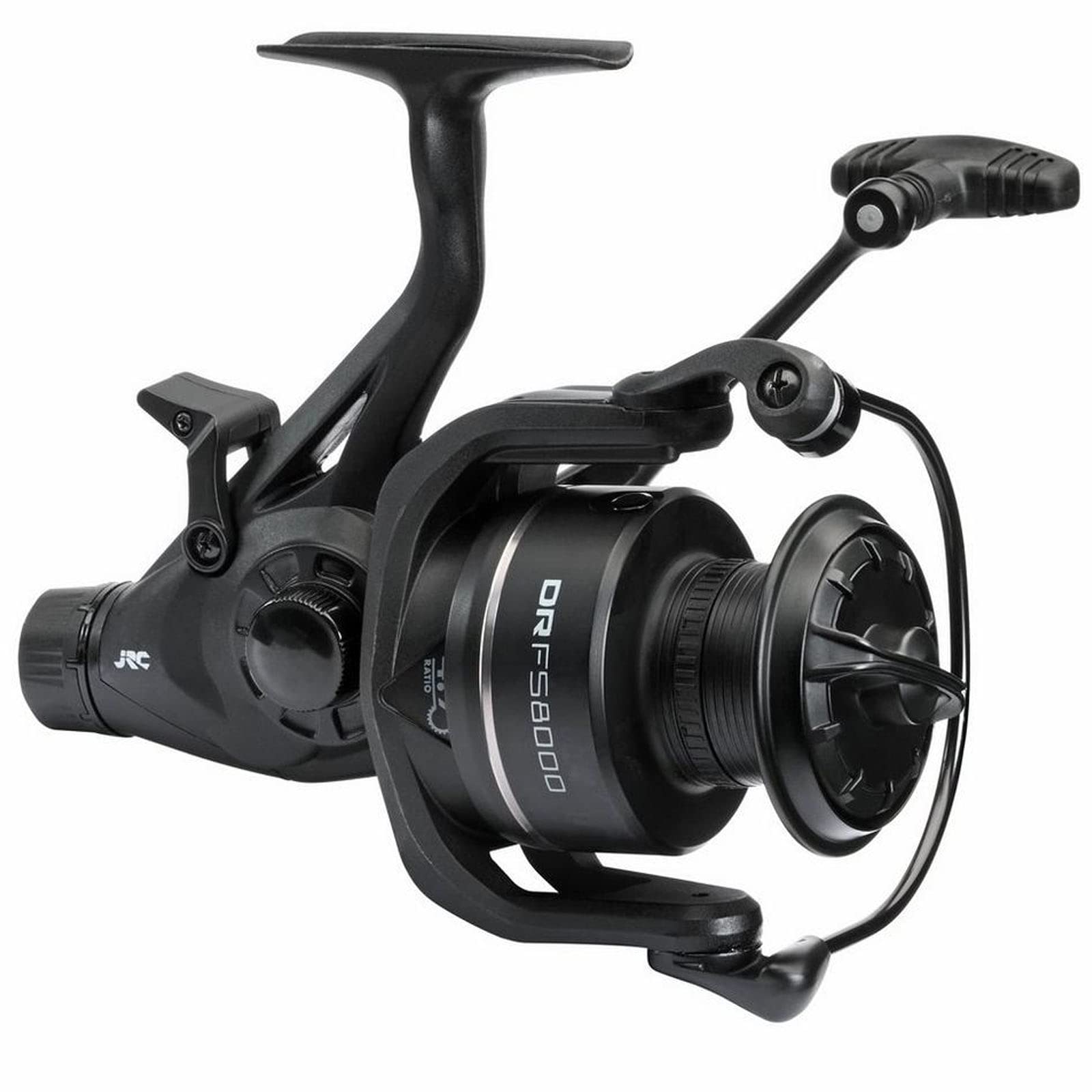 JRC Carrete de Pesca DR, Carretes giratorios, Pesca de Carpas, Unisex, Negro, 8000, Bobina Libre de Arrastre Delantero