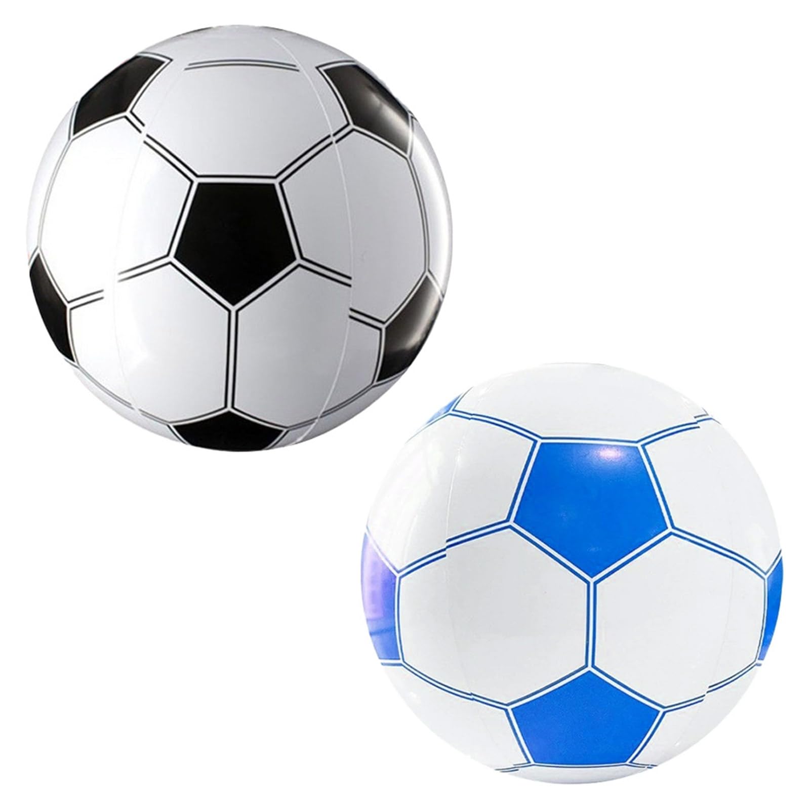 PAZNZJT 2PCS Inflatable Football Beach Ball, Durable Vinyl Pool Float
