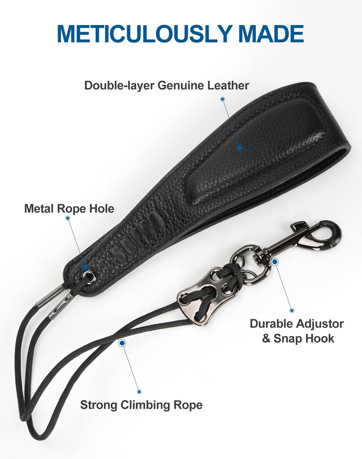 SGPRO Saxophone Neck Strap with Adjustable Length, Ergonomic Soft Pads & Design - Robust Soprano, Tenor, Alto Saxophone Strap with Metal Adjuster & Swivel Hook, Perfect Saxophone Accessories Gift - Image 4