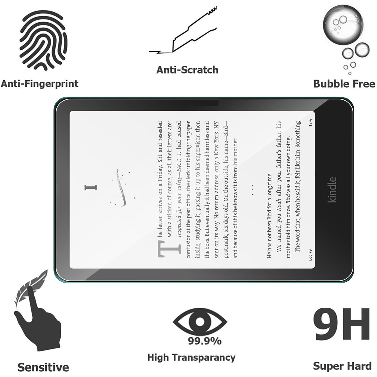MEMELOKA Cover per Kindle Paperwhite 12th Generation 2024/Kindle Colorsoft Signature Edition 2024 7 Pollici + 2 Vetro Temperato, Cover Protezione in TPU Morbido Ultra-Sottile con Airbag