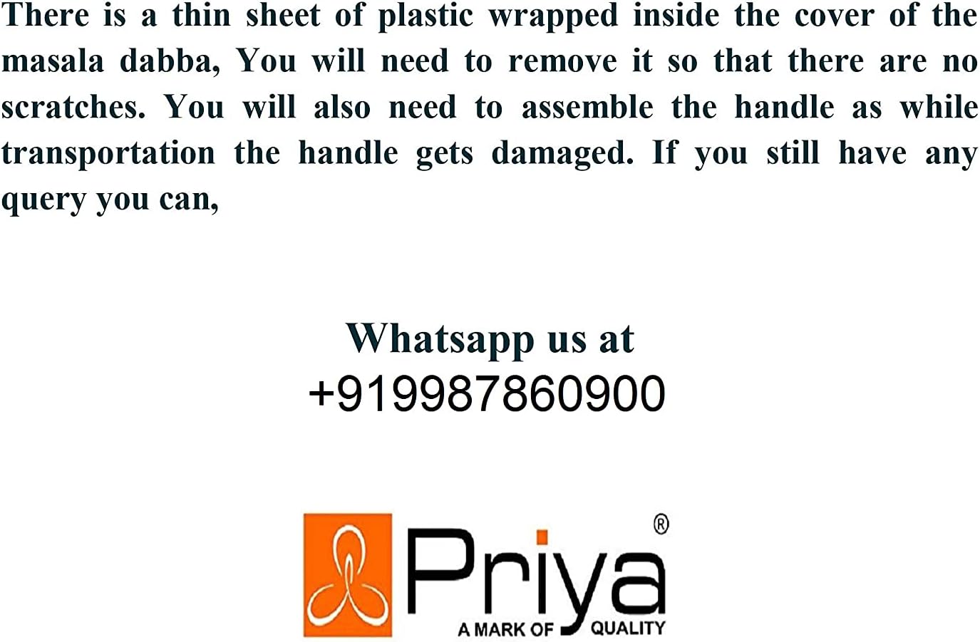 Priya Stainless Steel Spice Box Indian Masala Dabba With 7 Spice Containers, Spoon And Single See Through Lid-Medium Stadnard