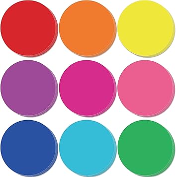 Geyee 108 Pcs Circle Cutouts Paper Bulletin Board Decorations Assorted Color Round Die Cut for Classroom Decor Teachers DIY Craft Office School Chalkboard Wall Decor3.5 Inch
