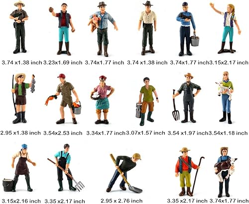 Miniatura 2 de Juego de 26 figuras de acción realistas en miniatura pintadas a mano figuras de jinete de toro de plástico para regalos de cumpleaños