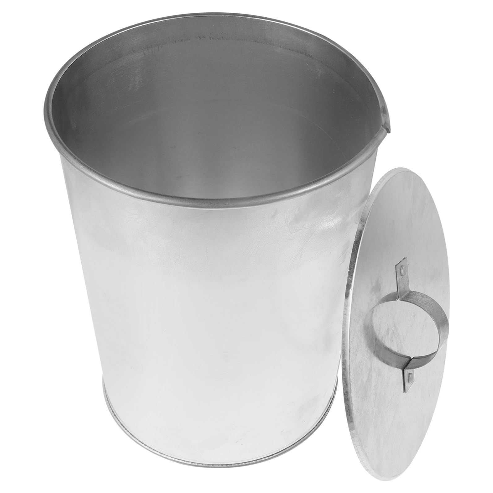 Secchio Leggera Argento Cenere e Portatile Zincato per in Ferro Soluzione con Coperchio Raffreddamento Efficiente, per Campeggio e Area Barbecue