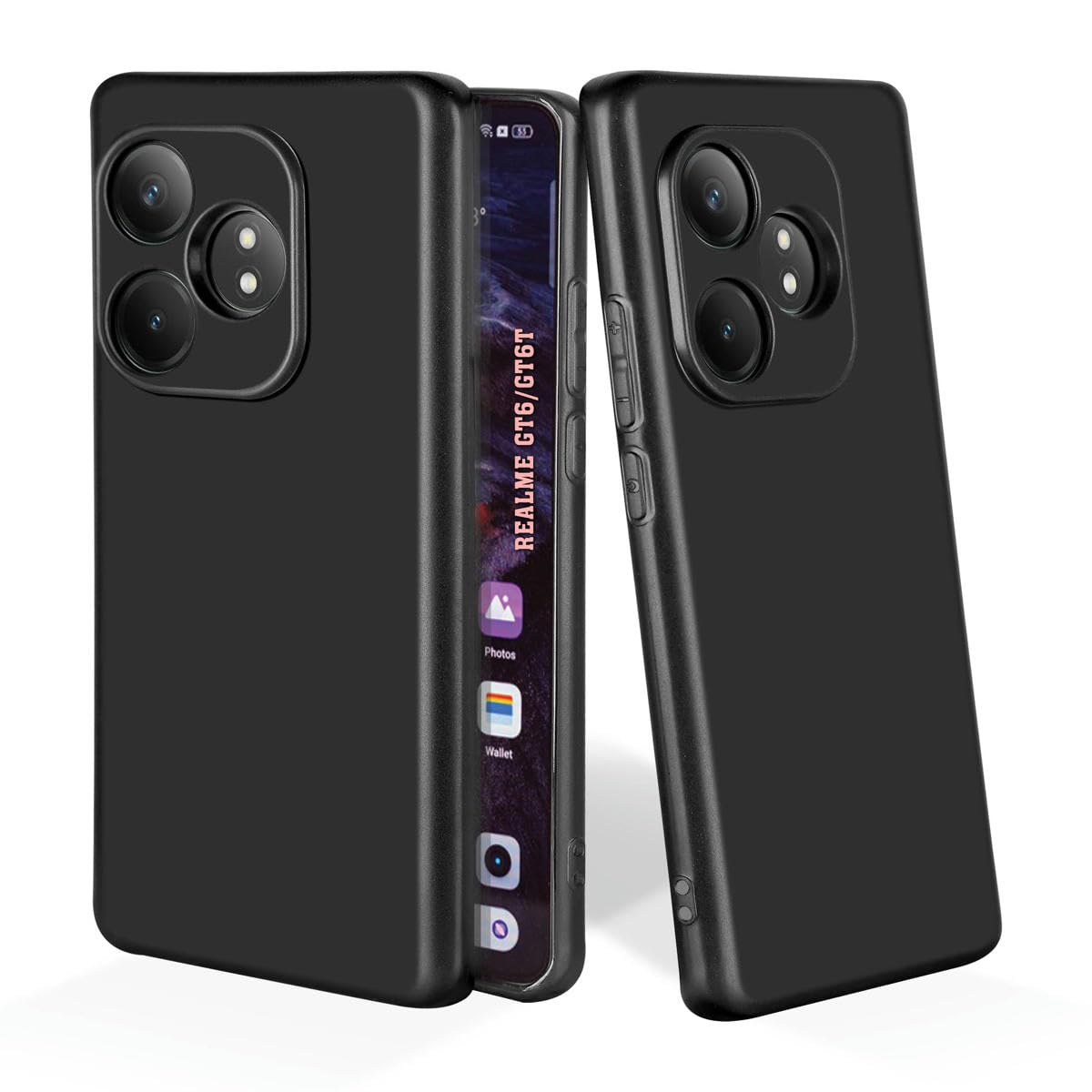 PrintWhiz Soft Silicone Mobile Back Cover Compatible with Realme GT 6 5G, Realme GT 6T 5G (Plain Black)($BL-REA-GT6T-000) (B0DGQH9KDM) Amazon Price History, Amazon Price Tracker