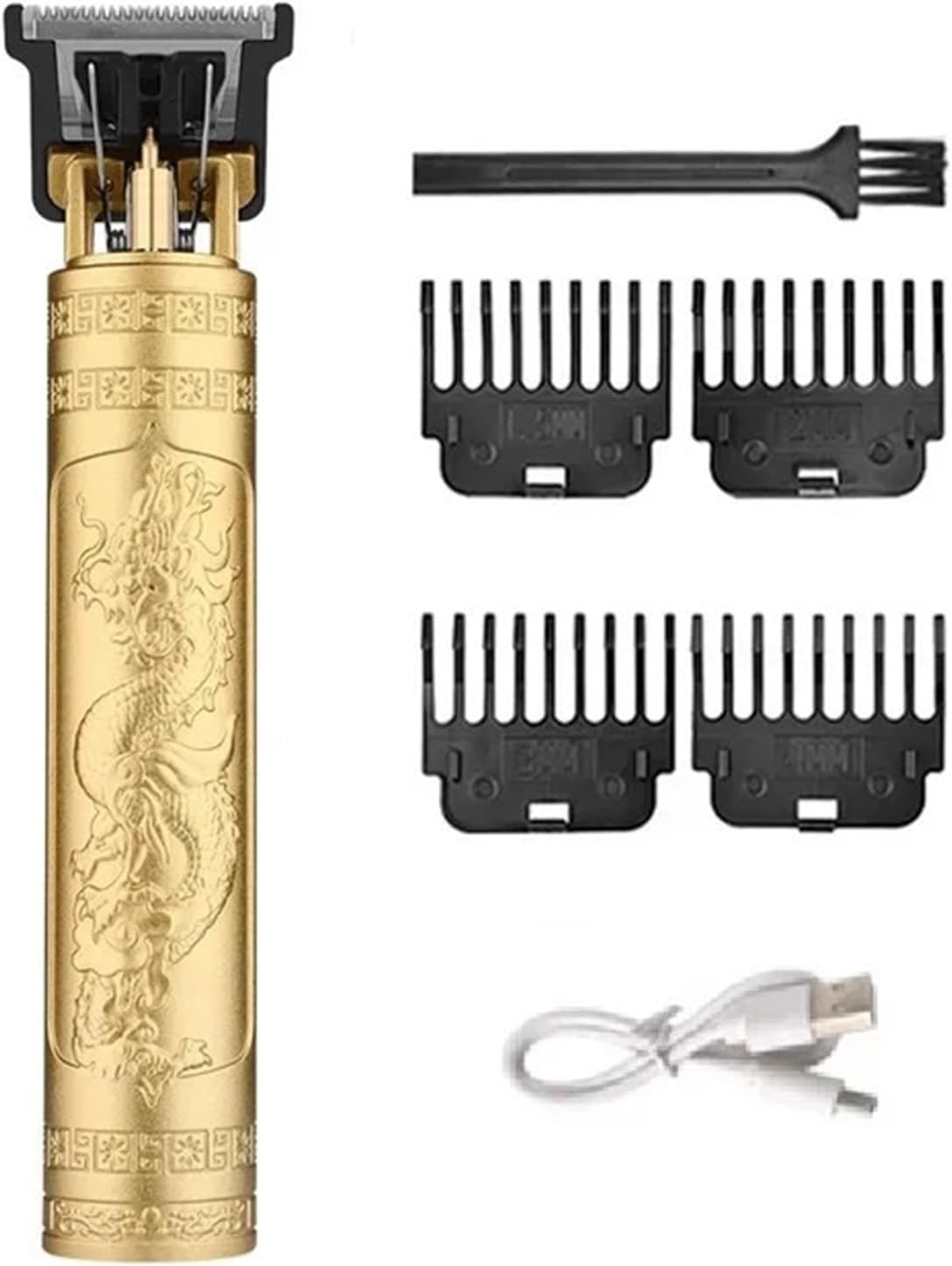 Electric T9 Hair Clipper Trimmer for Men Rechargeable Electric Shaver Beard Barber Hair Cutting Machine Men Beard Trimmer(Gold DragonA-nobox)