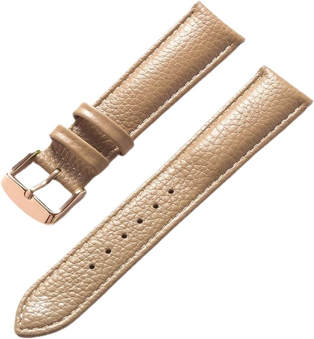 XILILHC Litchi Pattern Soft Leather Strap Men's Ladies 16mm18mm20mm22mm Watch Band Accessories