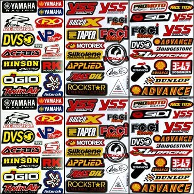 6 X Atv Yamaha Motocross Graphic Racing Sticker Decal Dirt 6 Sheets #Ym602-b