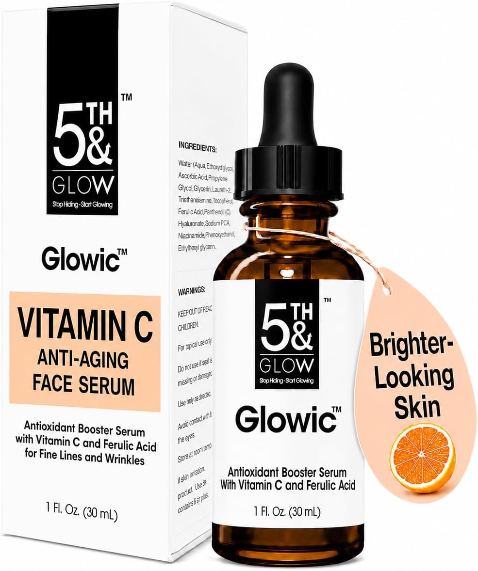 Glowic - Vitamin C Serum for Dark Spots and Fine Lines - Hyaluronic Acid