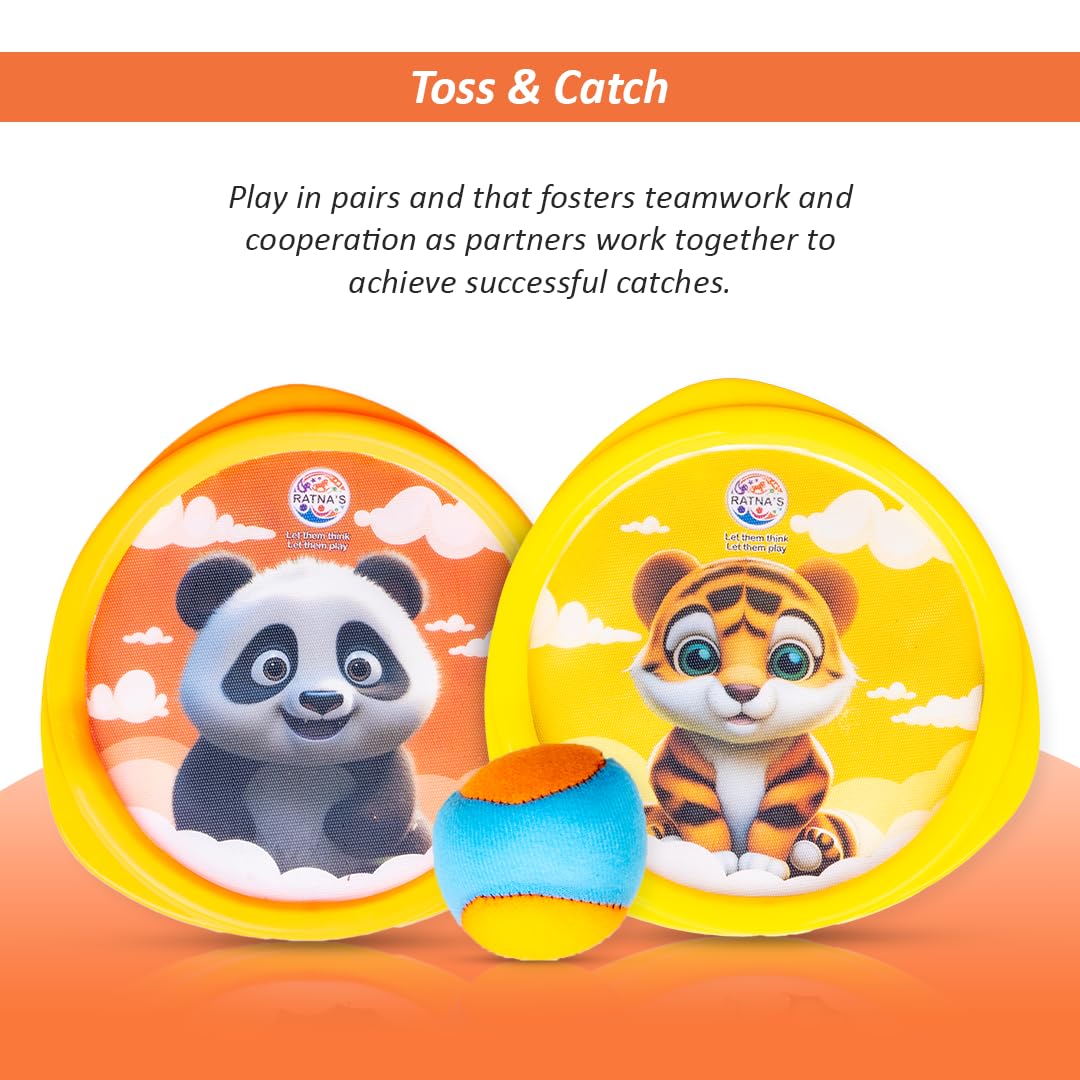 Ratna's Toss & Catch 2 Players Outdoor Activity Toy for Kids 3+ Years 4