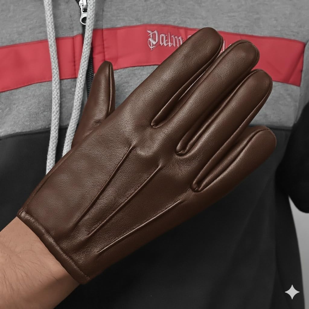 Men’s Genuine Leather Police Gloves Tactical Duty Gloves for Law Enforcement, Security,Motorcycle & Cold Weather - Image 6